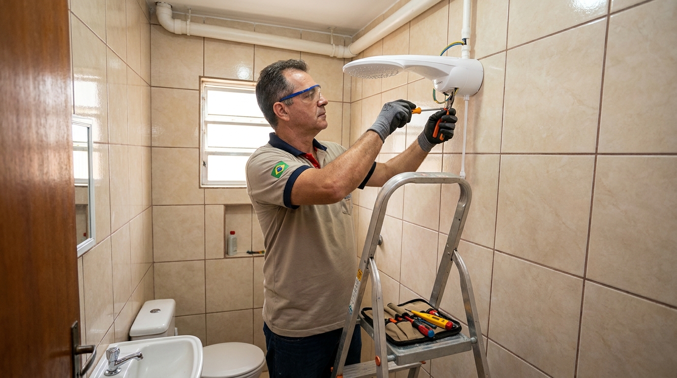 Instalação com pressurizador em Sorocaba-SP